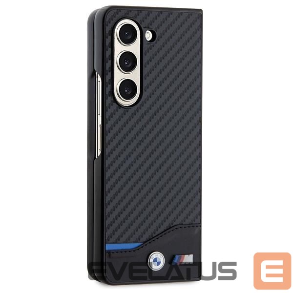 Tagakaaned BMW BMW Leather Carbon case for Samsung Galaxy Z Fold 5 - black