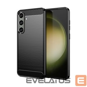 Tagakaaned Hurtel  Case for Carbon Case Samsung Galaxy S24+ flexible silicone carbon cover - black 