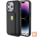 Tagakaaned Ferrari  Ferrari Grip Stand Metal Logo case for iPhone 15 Pro - black