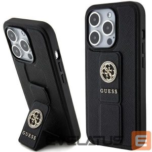 Tagakaaned Guess  Guess Grip Stand 4G Saffiano Strass case for iPhone 15 Pro Max - black 