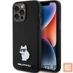 Tagakaaned Karl Lagerfeld  Karl Lagerfeld Silicone Choupette Metal Pin case for iPhone 15 Pro Max - black 