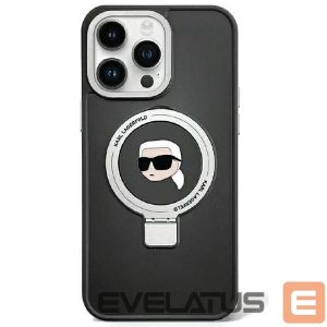 Tagakaaned Karl Lagerfeld  Karl Lagerfeld Ring Stand Karl Head MagSafe Case for iPhone 15 Plus / 14 Plus - Black 