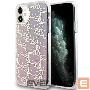 Tagakaaned Hello Kitty  Hello Kitty IML Gradient Electrop Crowded Kitty Head Case for iPhone 11 / Xr - Pink 
