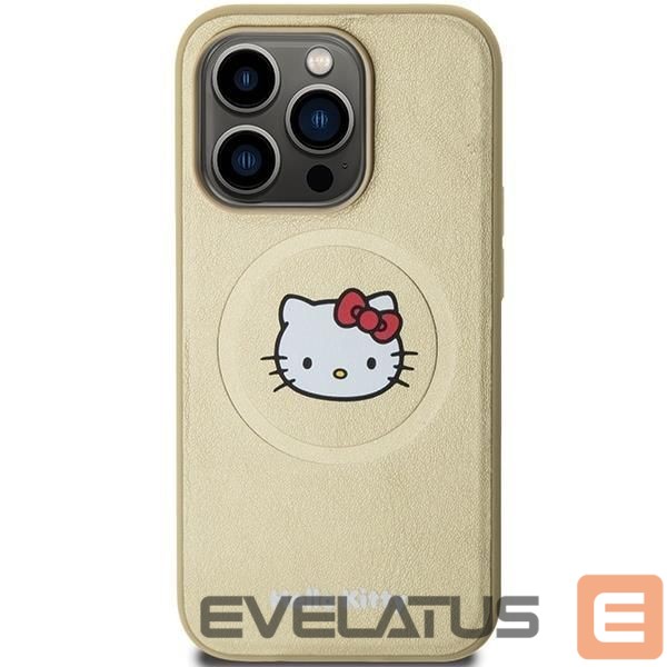 Tagakaaned Hello Kitty Hello Kitty Leather Kitty Head MagSafe case for iPhone 13 Pro Max - gold