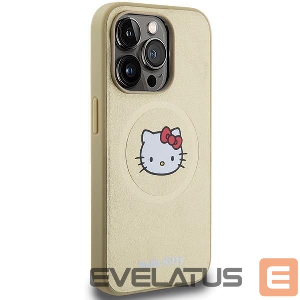 Tagakaaned Hello Kitty Hello Kitty Leather Kitty Head MagSafe case for iPhone 14 Pro - gold