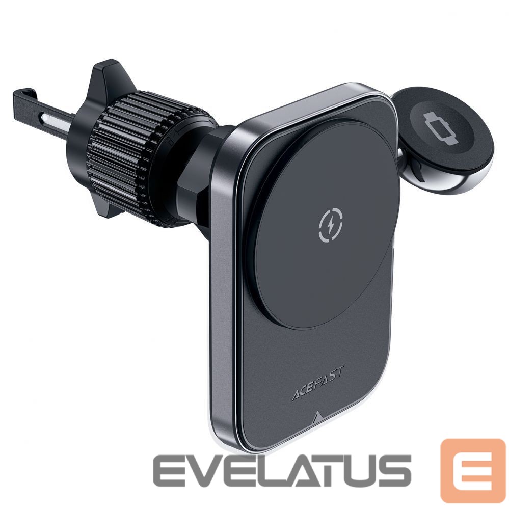 Adaptrid Acefast Acefast D18 car holder with MagSafe / Qi inductive charger + USB-A USB-C cable - black