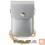 Tagakaaned Hello Kitty  Hello Kitty Leather Metal Logo Chain bag - silver 