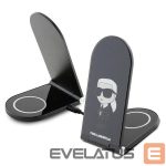Adaptrid Karl Lagerfeld  Karl Lagerfeld Ikonik MagSafe 15W inductive charger, foldable 2in1 - black 