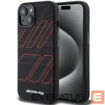 Tagakaaned Mercedes-Benz  AMG Silicone Large Rhombuses Pattern MagSafe Case for iPhone 15/14/13 - Black 