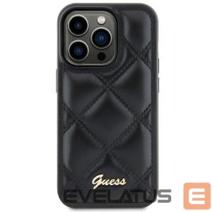 Tagakaaned Guess  Guess GUHCS23FEPSQSQSK S23 FE S711 black/black hardcase Quilted Metal Logo 