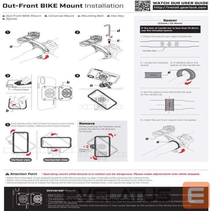 Automaatne hoidja Spigen Spigen Gearlock MF100 Bike Stem Mount - Black