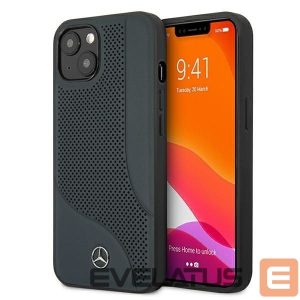 Tagakaaned Mercedes-Benz  Mercedes Leather Perforated Area Case for iPhone 13 mini - Navy Blue 