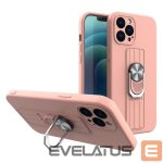 Tagakaaned Hurtel  Ring Case silicone case with finger grip and base for Samsung Galaxy S22 + (S22 Plus) pink 