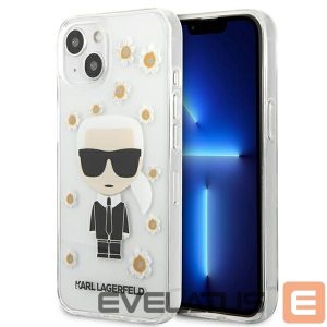 Tagakaaned Karl Lagerfeld  Karl Lagerfeld KLHCP13SHFLT iPhone 13 mini 5,4" przezroczysty/transparent Flower Ikonik Karl 