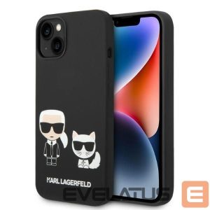 Tagakaaned Karl Lagerfeld  Karl Lagerfeld KLHMP14MSSKCK iPhone 14 Plus 6.7 "hardcase black / black Liquid Silicone Karl & Choupette Magsafe 