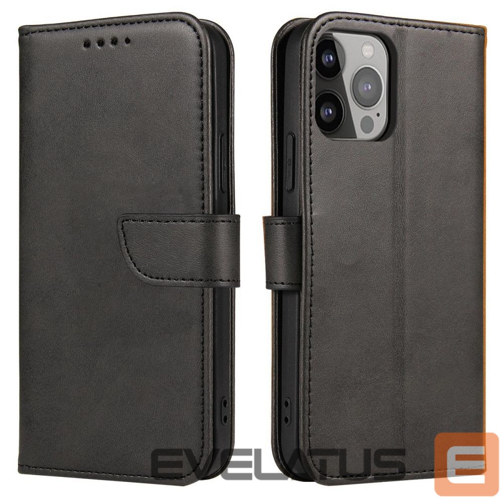 Tagakaaned Hurtel Magnet Case for Huawei Mate 50 Pro cover with flip wallet stand black