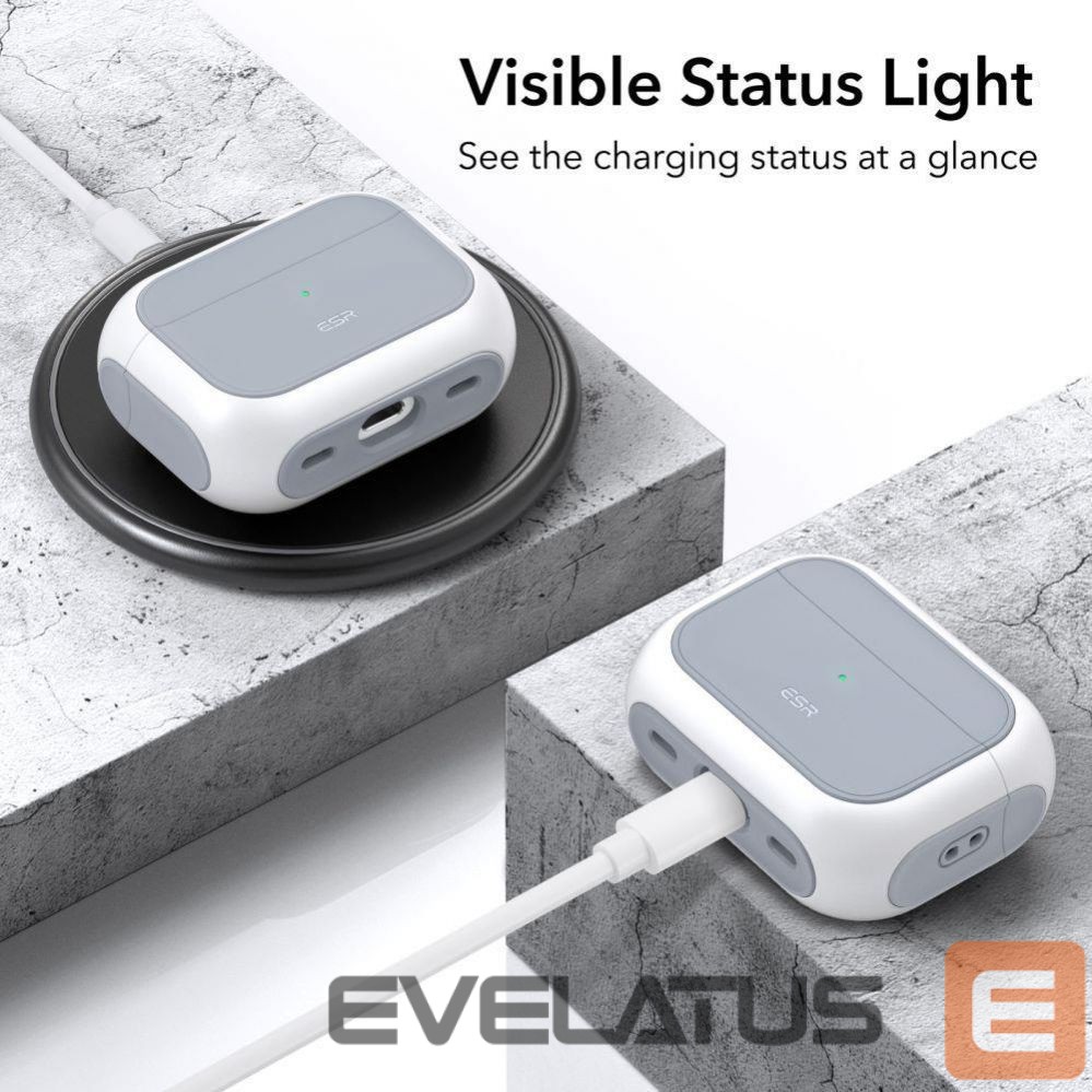 Tagakaaned ESR ESR Orbit Halolock with MagSafe for Apple AirPods Pro 1 / 2 - White
