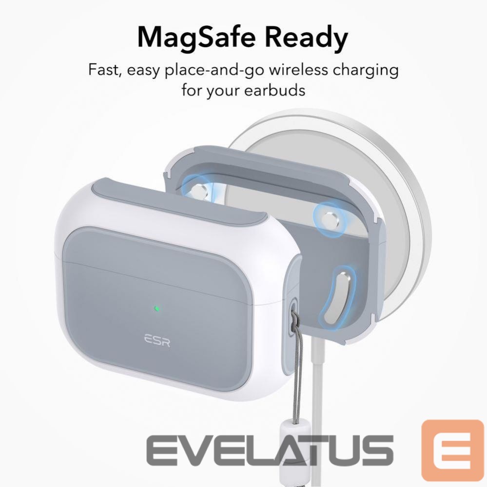 Tagakaaned ESR ESR Orbit Halolock with MagSafe for Apple AirPods Pro 1 / 2 - White