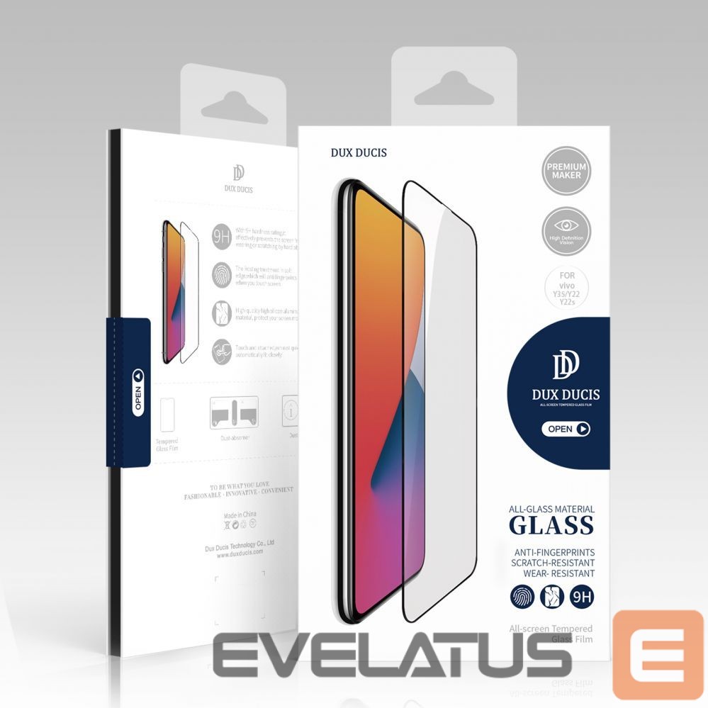 Kaitseklaasid Dux Ducis Dux Ducis 9D Tempered Glass Vivo Y35 / Vivo Y22 / Vivo Y22s 9H Tempered Glass with Black Frame