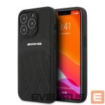 Tagakaaned Mercedes-Benz  AMG AMHCP13LOSDBK iPhone 13 Pro / 13 6.1" black/black hardcase Leather Curved Lines 
