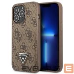 Tagakaaned Guess  Guess 4G Triangle Logo Cardslot Case for iPhone 13 Pro / 13 - Brown 