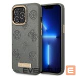 Tagakaaned Guess  Guess GUHMP13LSAPSTG iPhone 13 Pro / 13 6.1" grey/grey hardcase Peony Logo Plate MagSafe 