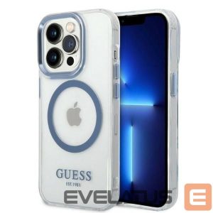 Tagakaaned Guess  Guess Metal Outline MagSafe case for iPhone 14 Pro - blue 