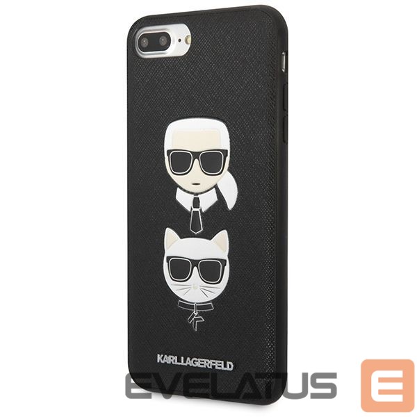 Tagakaaned Karl Lagerfeld Karl Lagerfeld Saffiano Karl&Choupette Head case for iPhone 7 Plus / iPhone 8 Plus - black