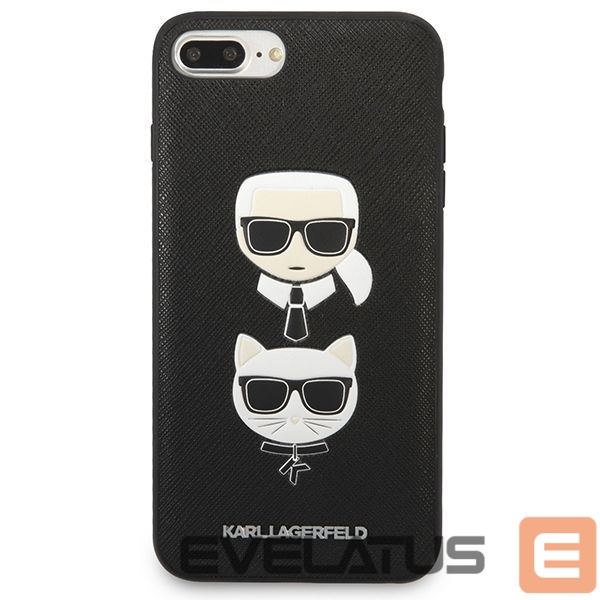 Tagakaaned Karl Lagerfeld Karl Lagerfeld Saffiano Karl&Choupette Head case for iPhone 7 Plus / iPhone 8 Plus - black