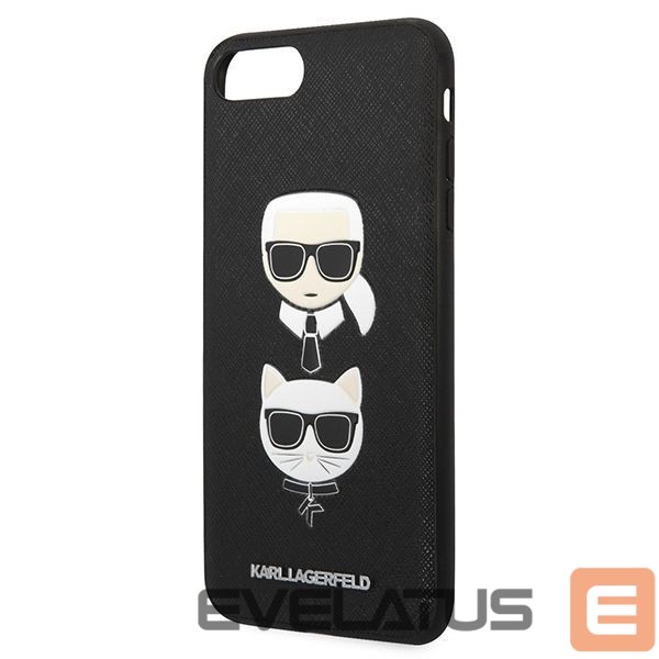 Tagakaaned Karl Lagerfeld Karl Lagerfeld Saffiano Karl&Choupette Head case for iPhone 7 Plus / iPhone 8 Plus - black