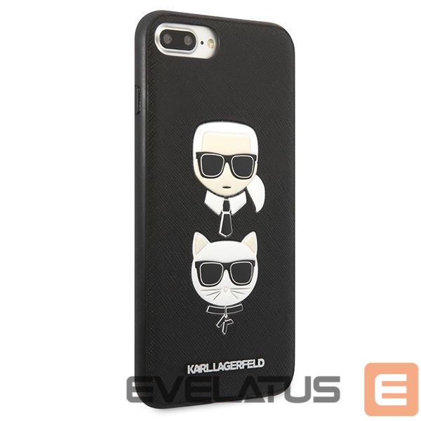 Tagakaaned Karl Lagerfeld Karl Lagerfeld Saffiano Karl&Choupette Head case for iPhone 7 Plus / iPhone 8 Plus - black