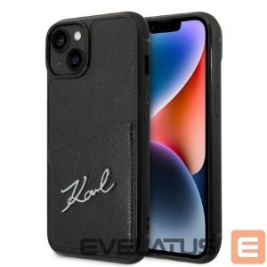 Tagakaaned Karl Lagerfeld  Karl Lagerfeld Signature Logo Cardslot case for iPhone 14 Plus - black 