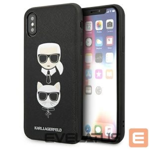 Tagakaaned Karl Lagerfeld  Karl Lagerfeld Saffiano Karl&Choupette Head case for iPhone X/XS - black 