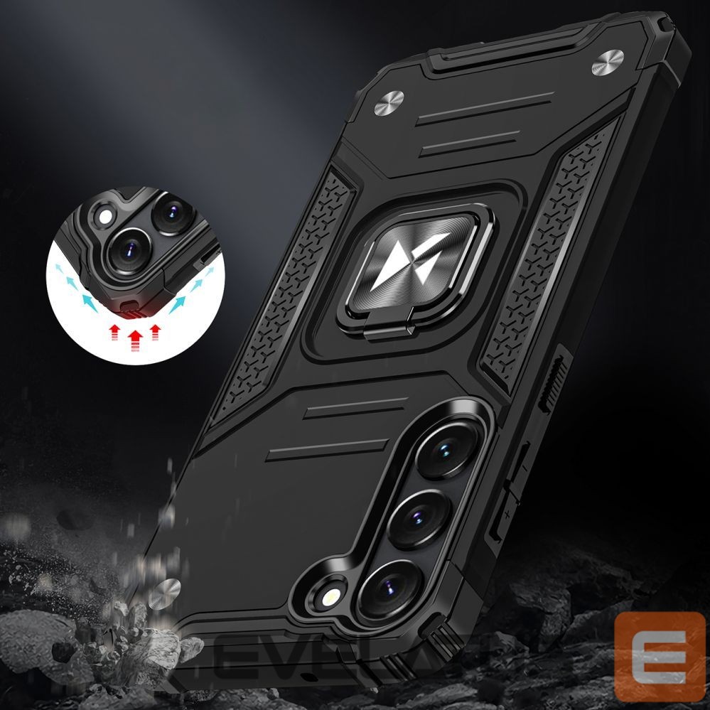 Tagakaaned Wozinsky Wozinsky Ring Armor case for Samsung Galaxy S23+ armored cover magnetic holder ring black