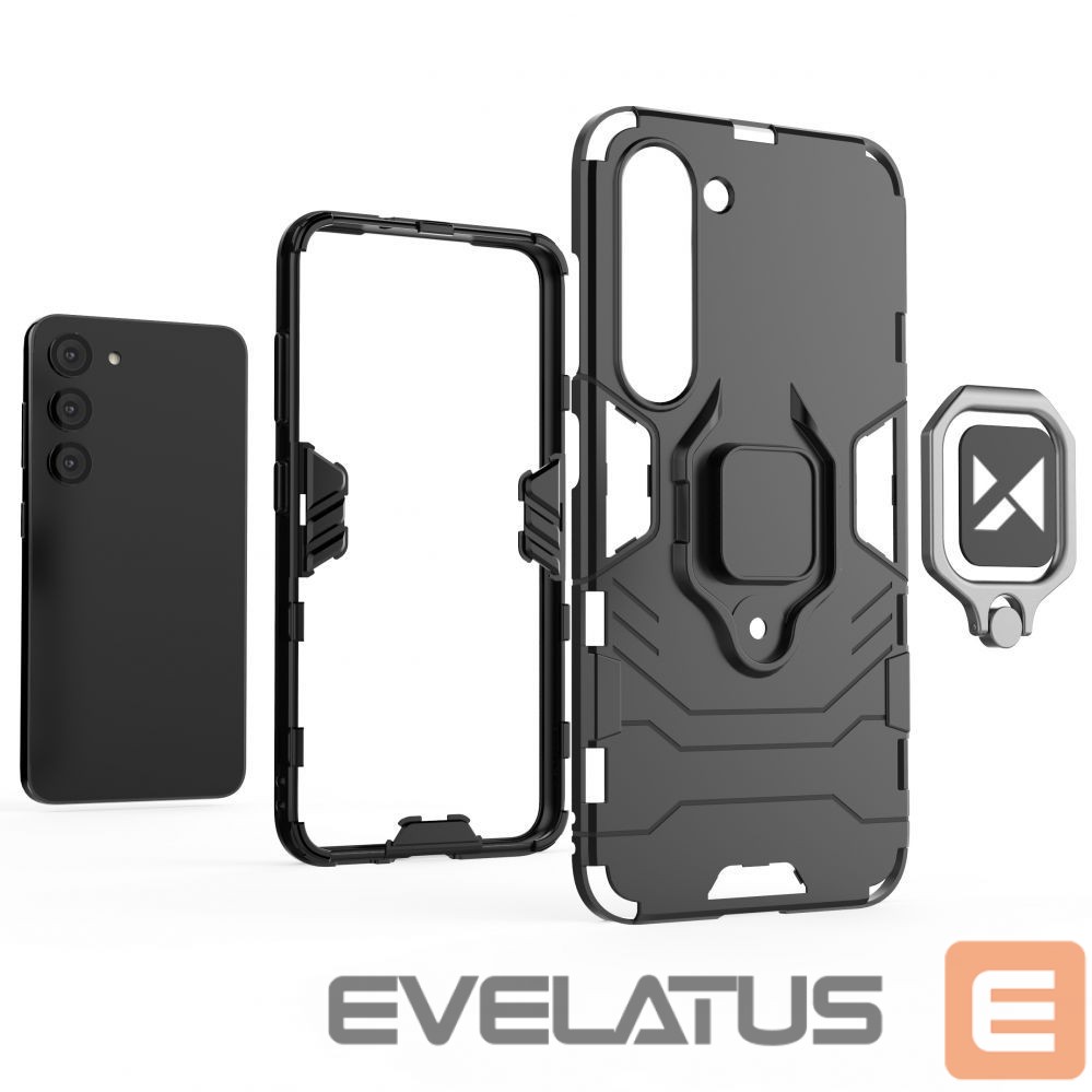 Tagakaaned Wozinsky Wozinsky Ring Armor case for Samsung Galaxy S23+ armored cover magnetic holder ring black