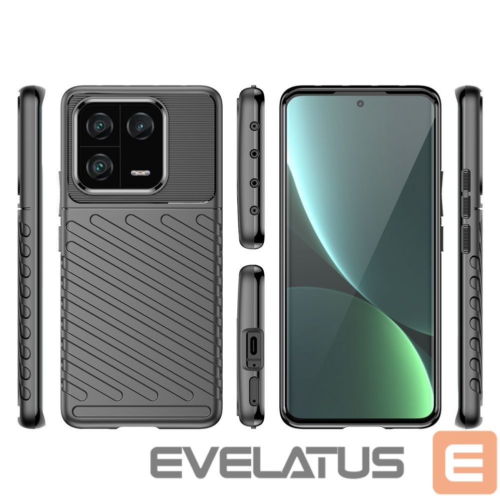 Tagakaaned Hurtel Thunder Case case for Xiaomi 13 Pro silicone armor case black