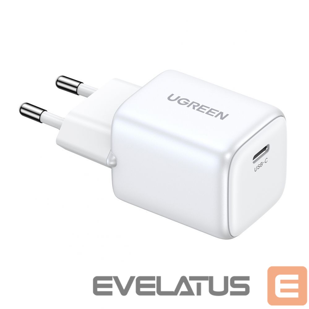 Adaptrid Ugreen Nexode mini CD318 15324 GaN 20W USB-C PD 3.0 / QC 4.0 network charger White
