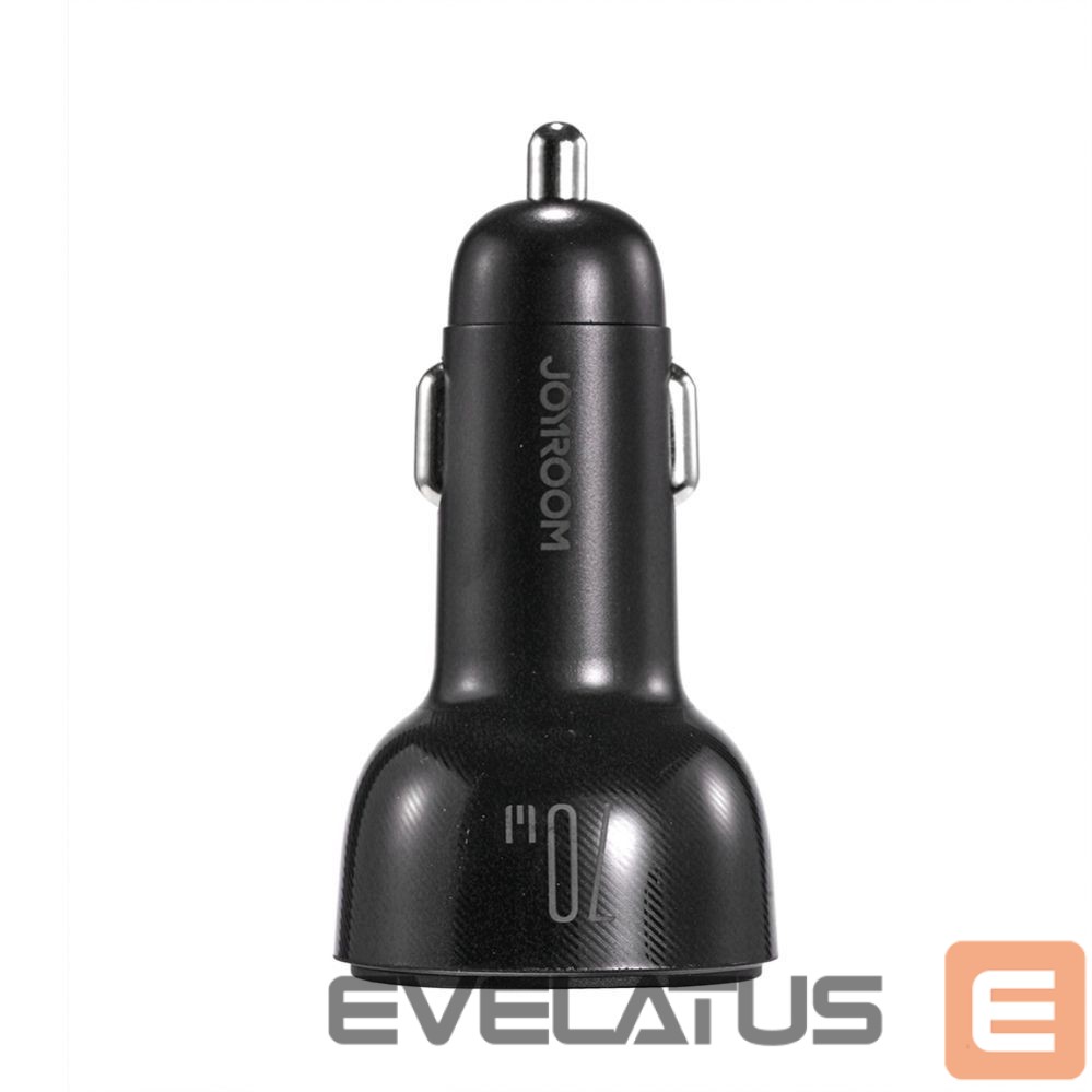 Adaptrid Joyroom Joyroom 70W car charger with 3 ports: USB, 2 x USB C black (JR-CL26)
