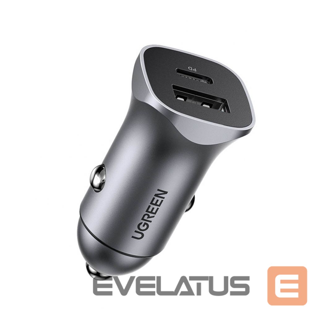 Autolaadijad Ugreen CD130 USB-A / USB-C 30W Car Charger Grey