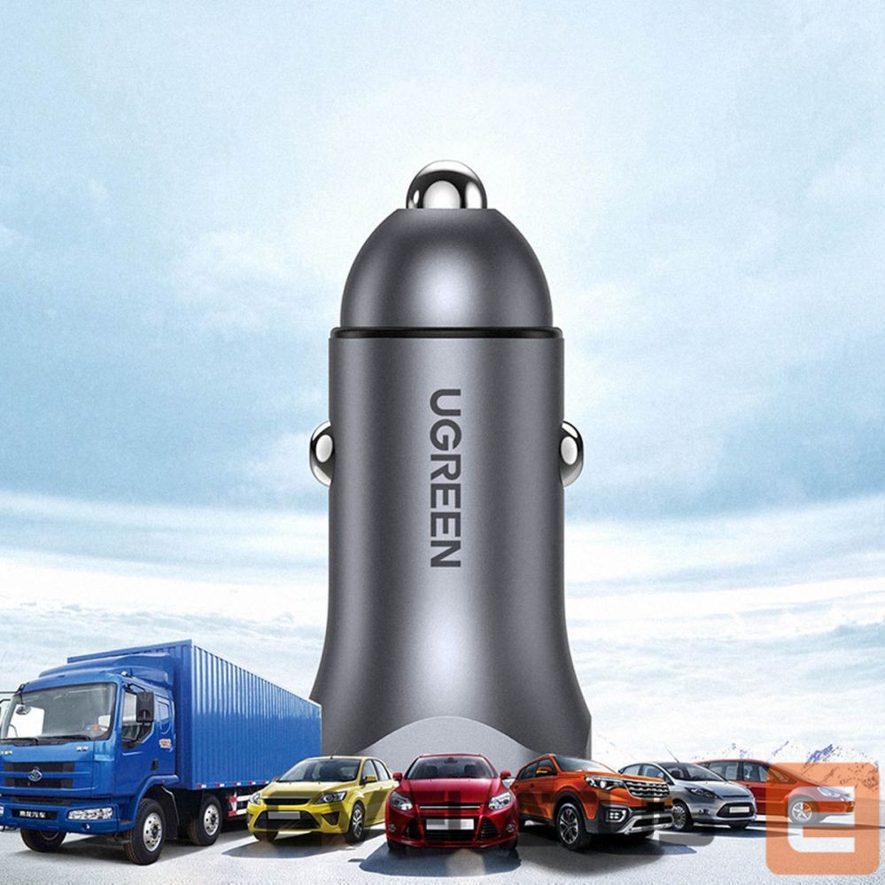 Autolaadijad Ugreen CD130 USB-A / USB-C 30W Car Charger Grey