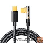 Kaabel Joyroom  Joyroom Gaming Cable S-CC100A6 USB-C (angled) / USB-C (straight) 100W 1.2m - black 