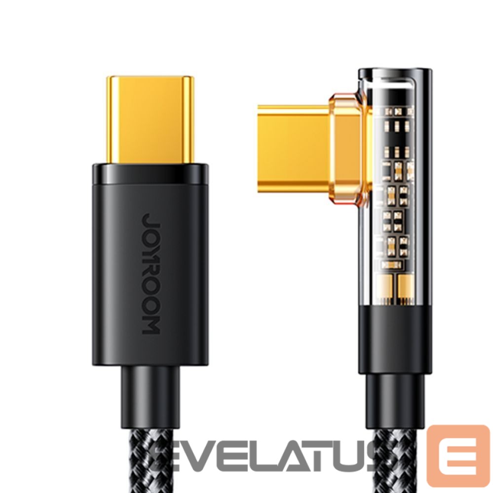 Kaabel Joyroom Joyroom Gaming Cable S-CC100A6 USB-C (angled) / USB-C (straight) 100W 1.2m - black