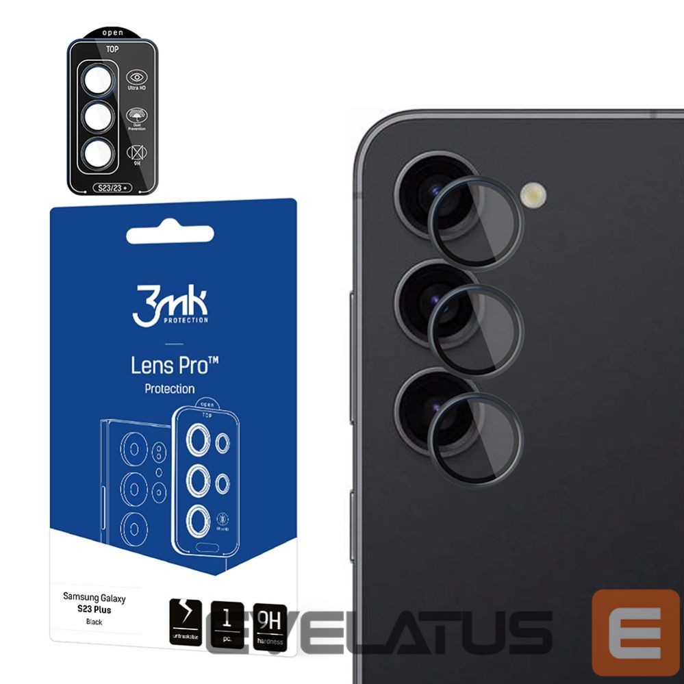 Kaitseklaasid 3MK Samsung Galaxy S23+ - 3mk Lens Protection Pro Black