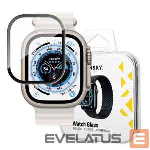 Kaitseklaasid Wozinsky  Wozinsky Full Glue Acrylic Glass for Apple Watch 49mm 9H Full Screen with Black Frame 