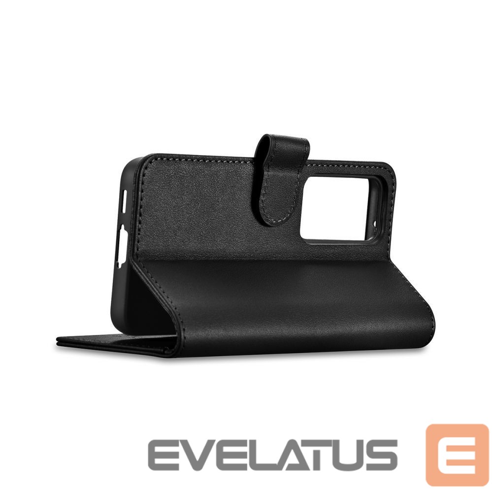 Tagakaaned iCarer iCarer Wallet Case for Samsung Galaxy S23 leather case wallet black