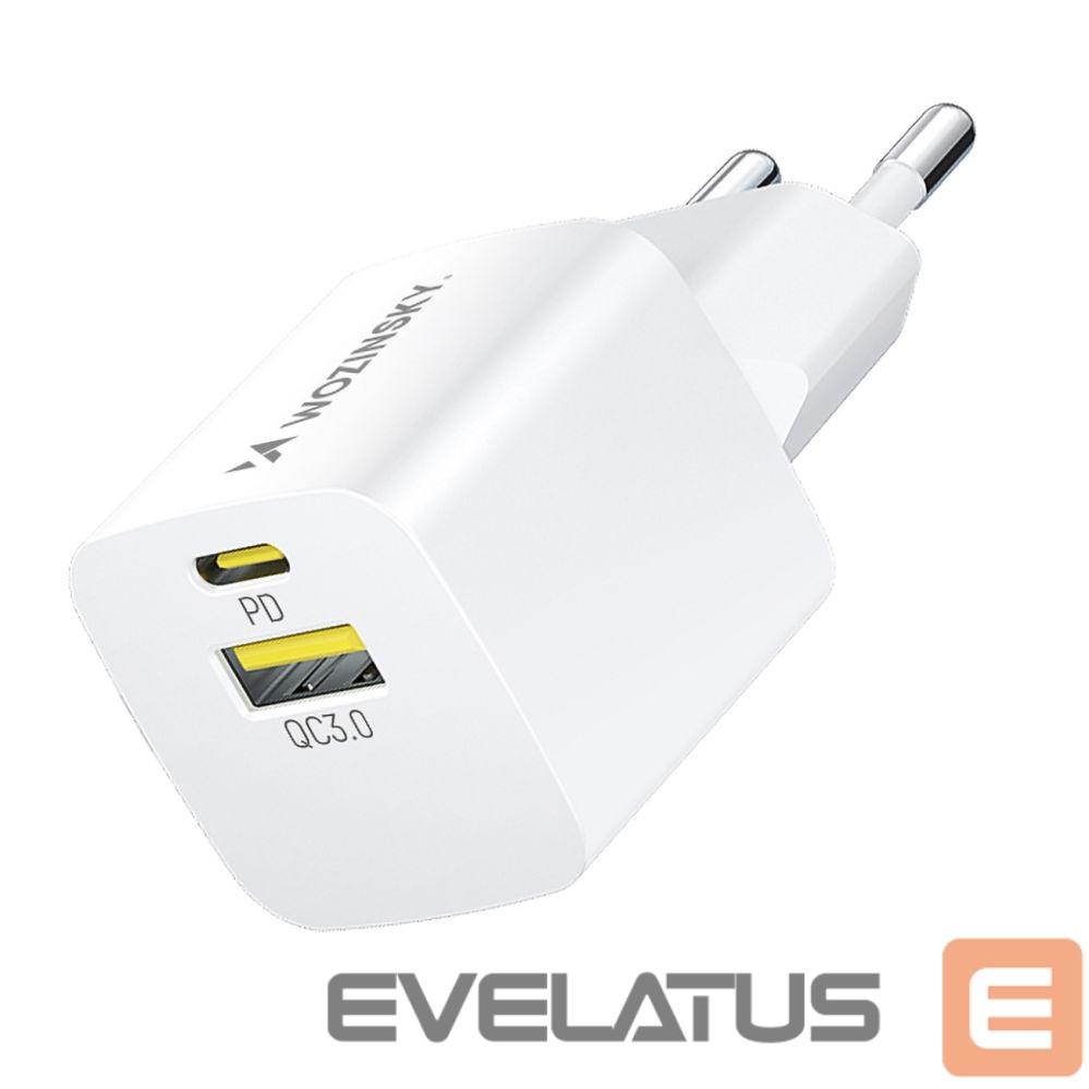 Adaptrid Wozinsky Wozinsky WWCEAC GaN USB-A USB-C 33W Wall Charger - White