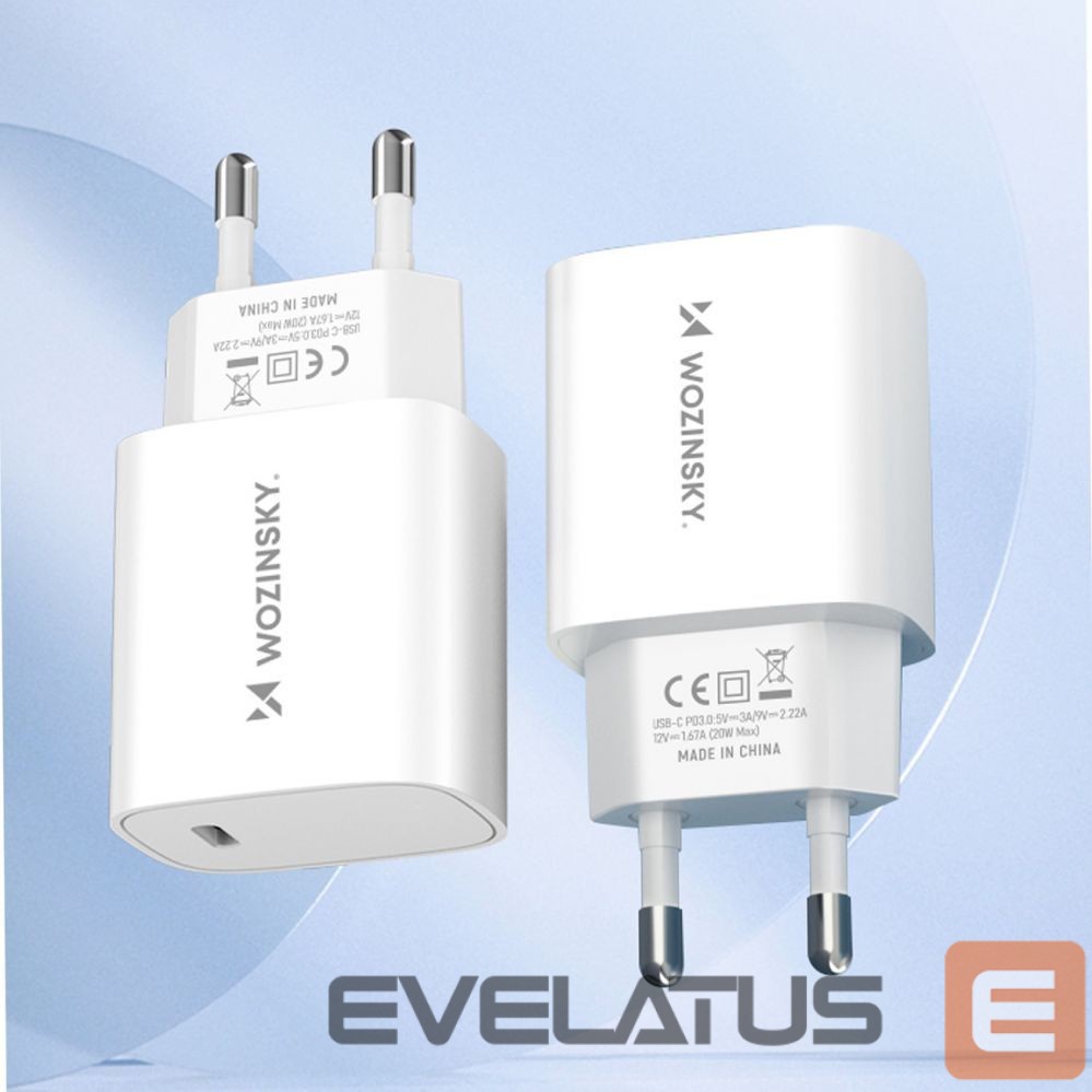Adaptrid Wozinsky Wozinsky WGWCCW 20W USB-C Wall Charger - White