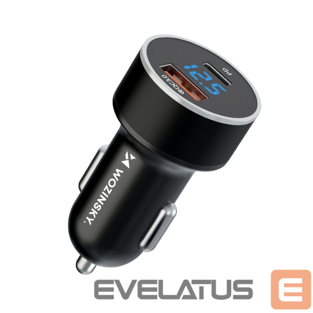 Adaptrid Wozinsky Wozinsky WDCCAC USB-C USB-A 36W Car Charger - Black