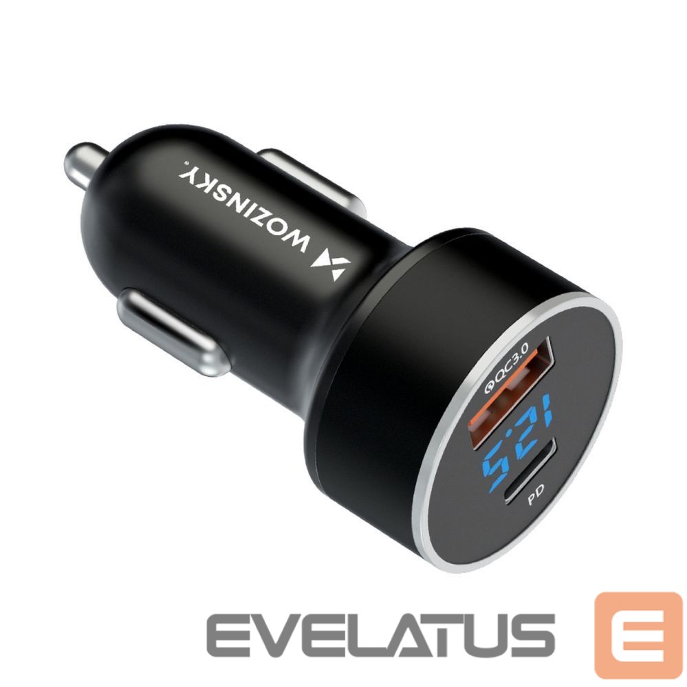 Adaptrid Wozinsky Wozinsky WDCCAC USB-C USB-A 36W Car Charger - Black
