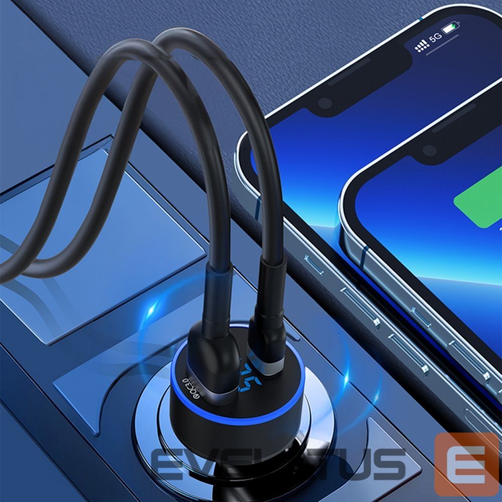 Adaptrid Wozinsky Wozinsky WDCCAC USB-C USB-A 36W Car Charger - Black